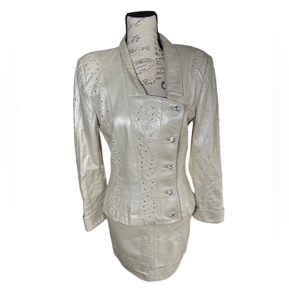 Dero by Rocco D’Amelio Leather Jacket and skirt